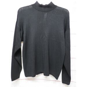 Vintage St. John Sportswear Size Medium Black Mock Neck Sweater